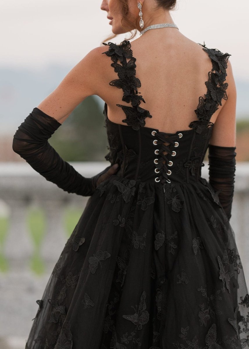 Mariposa Midi Formal Dress - Black - MISMIJK24074-W-BLK-00