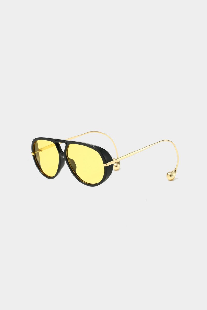 Metal Frame Sunglasses - MISMIMCAFU2507040164-YELLOW-F