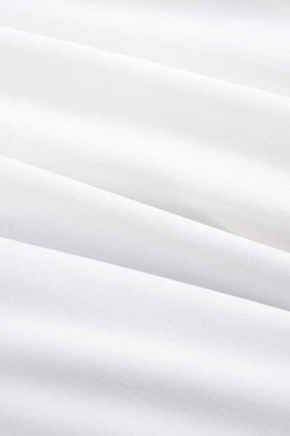 Metallic Decor Contrast Pleated V - Neck Long - Sleeve Shirt - MISMIMCWTE2508190107-Contrast Color-S