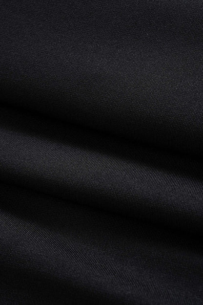 Metallic Eyelet Zipper Sleeveless Midi Dress - MISMIMCWDB2507230109-BLACK-S