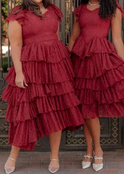 Mia Dress Burgundy - MISMIJK23050-W-BUR-XXS