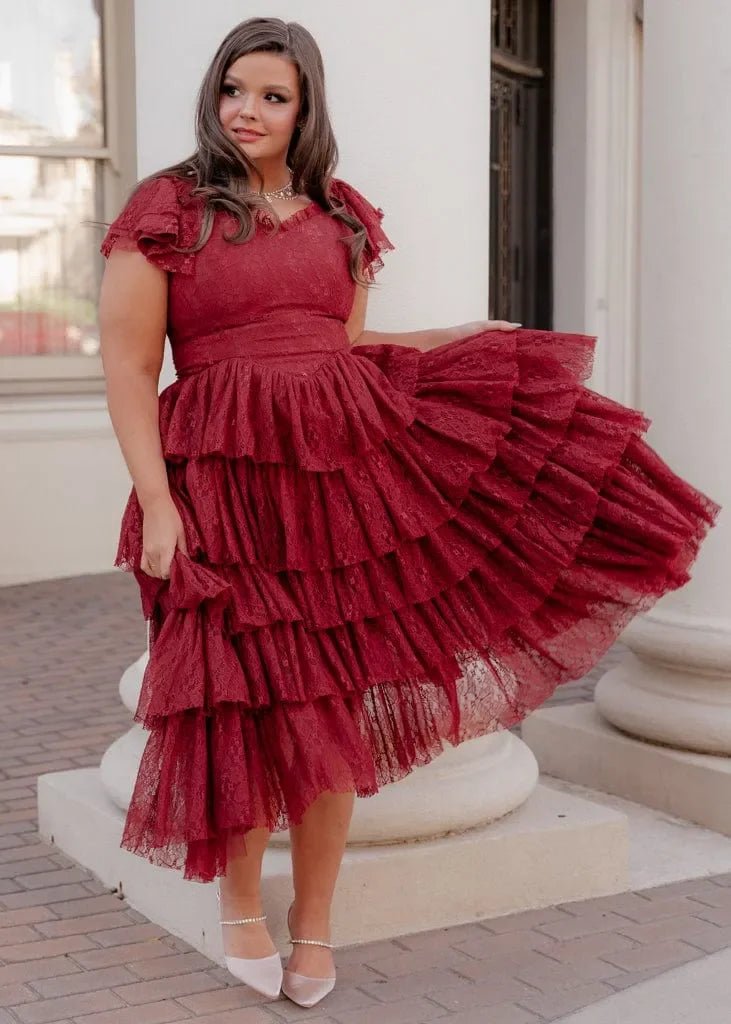 Mia Dress Burgundy - MISMIJK23050-W-BUR-XXS