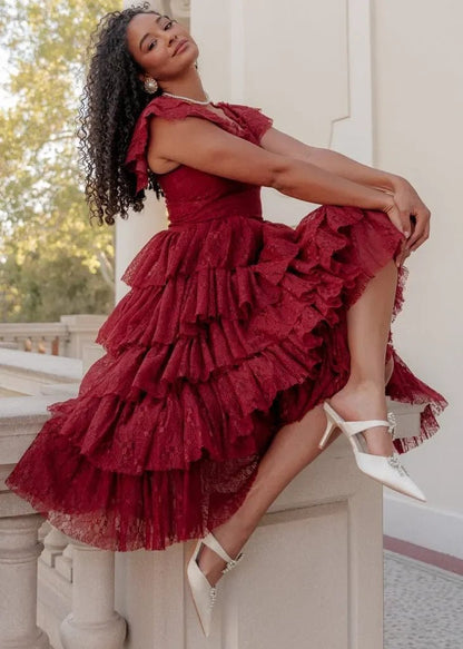 Mia Dress Burgundy - MISMIJK23050-W-BUR-XXS