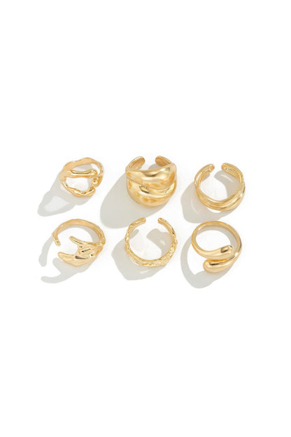 Multi - Layer Irregular Ring - MISMIMCAJR2501100103-GOLD-F
