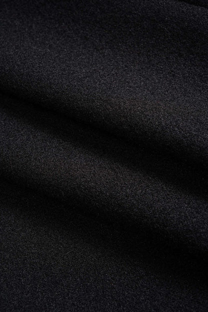 Patchwork Double Breasted Long Sleeve Maxi Dress - MISMIMCWDA2510100163-BLACK-XS