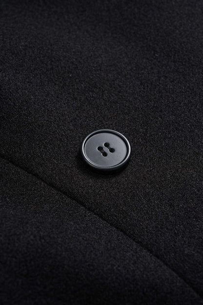 Patchwork Double Breasted Long Sleeve Maxi Dress - MISMIMCWDA2510100163-BLACK-XS