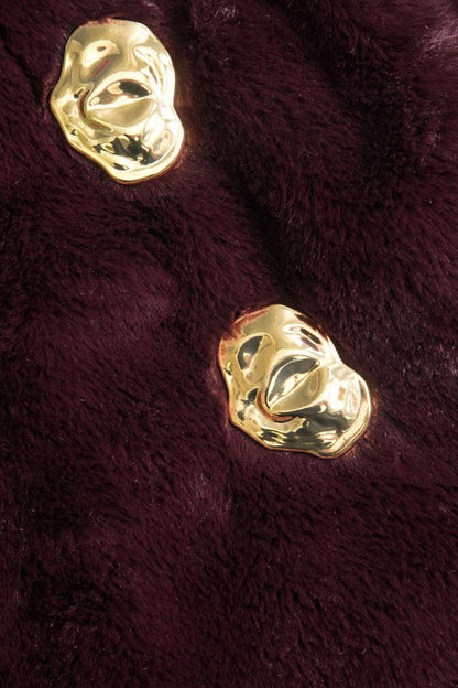 Patchwork Long Sleeve Mini Dress - MISMIMCWDC2410240047-BURGUNDY-XS