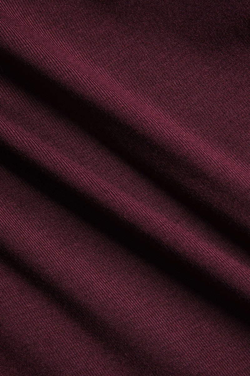 Patchwork Long Sleeve Mini Dress - MISMIMCWDC2410240047-BURGUNDY-XS