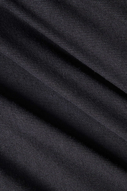 Patchwork Off Shoulder Long - Sleeve Top - MISMIMCWTL2410160041-BLACK-XS