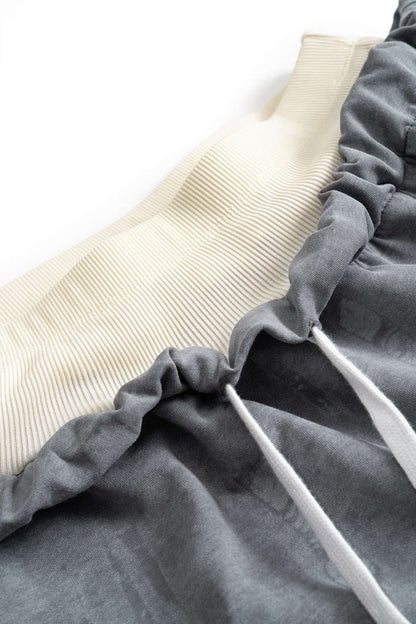 Patchwork Tank Top And Double Waistband Drawstring Skirt Set - MISMIMCWSB2505090026-Contrast Color-XS