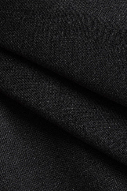 Patchwork Zipper Denim Outerwear Jacket - MISMIMCWNE2409120118-BLACK-XS