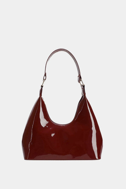 Patent Leather Shoulder Handheld Bag - MISMIMCABS2409140018-BURGUNDY-F