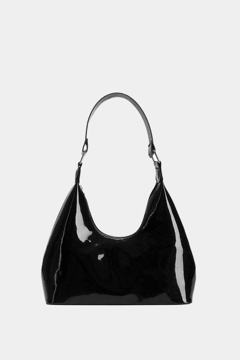 Patent Leather Shoulder Handheld Bag - MISMIMCABS2409140018-BLACK-F