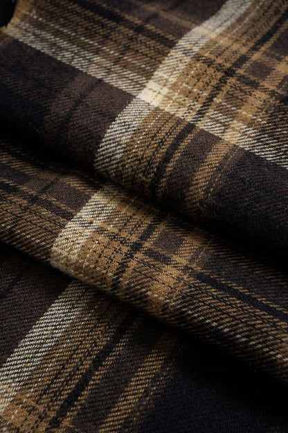 Plus Size Color Block Plaid Print Faux Leather Patchwork Tie - Up Asymmetrical Pocket Skirt - MISMIMCWBK2509200076-BLACK-0XL