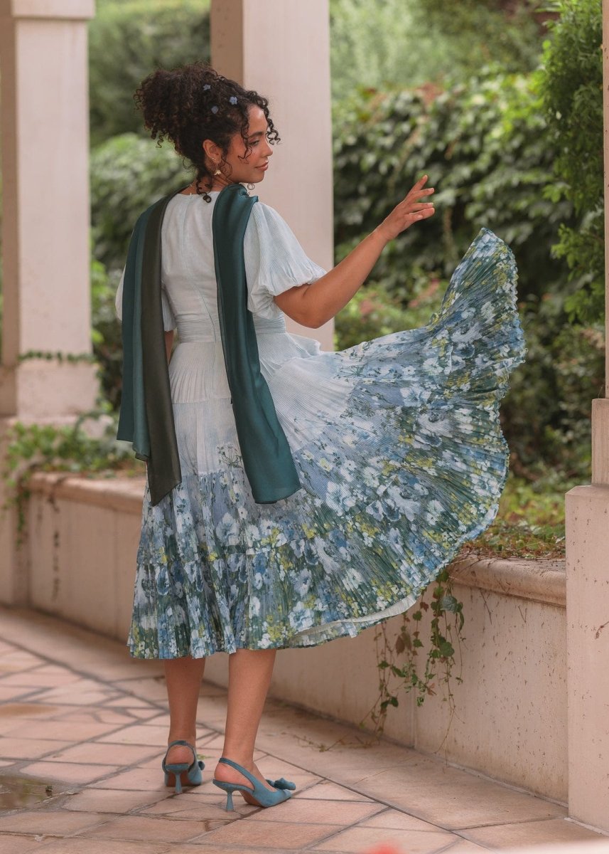 Renoir Dress - MISMIJK24200-W-BLU-XXS