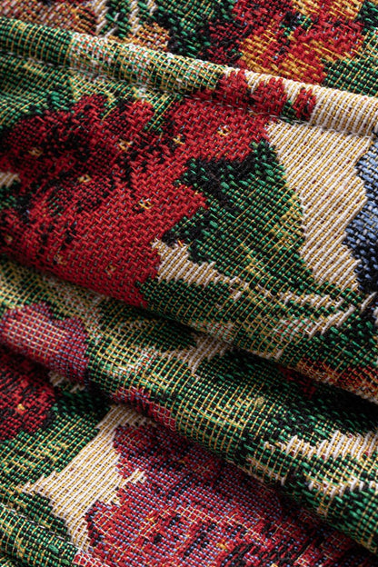 Retro Floral Print Corset Tie - Back Slip Cami Top - MISMIMCWTO2507250032-MULTICOLOR-XS