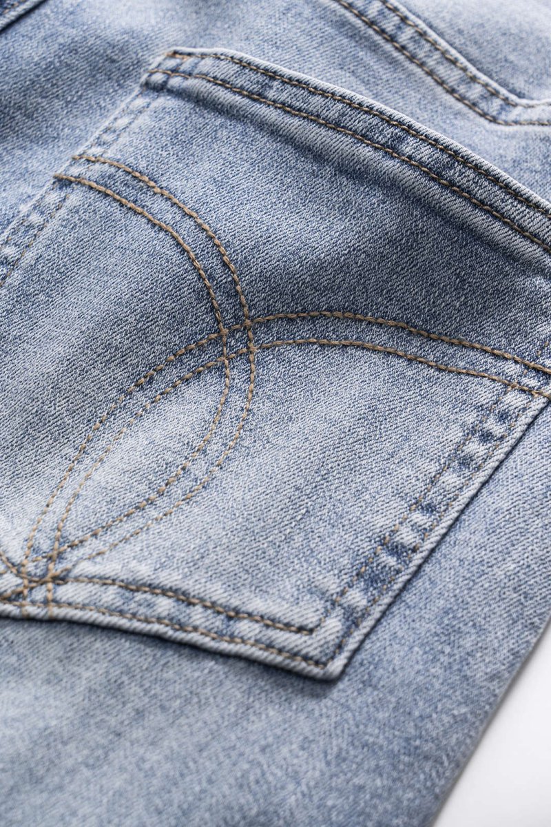 Ripped Cut Out Button Pocket Wide Leg Jeans - MISMIMCWNJ2501020025-BLUE-S