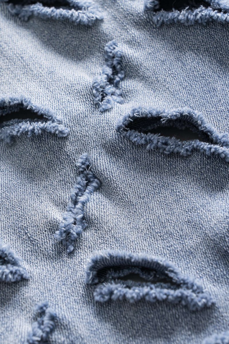 Ripped Cut Out Button Pocket Wide Leg Jeans - MISMIMCWNJ2501020025-BLUE-S