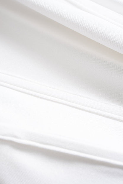 Ruched Asymmetrical Sleeveless Mini Dress - MISMIMCWDC2505100104-IVORY-XS