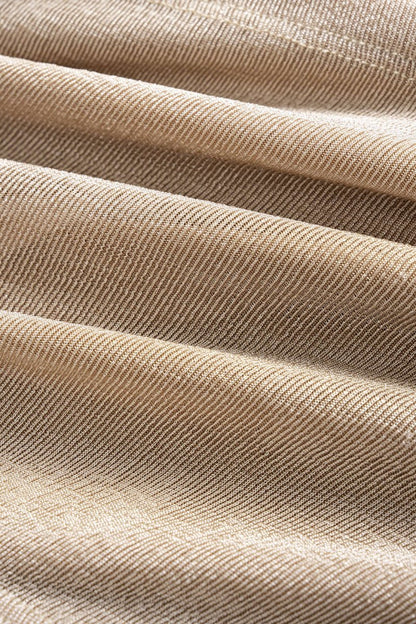 Ruched Belted Tube Top - MISMIMCWKM2506100056-KHAKI-XS