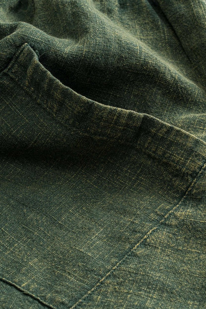 Ruched Pocket Wide Leg Barrel Trousers - MISMIMCWBT2502210079-GREEN-XS