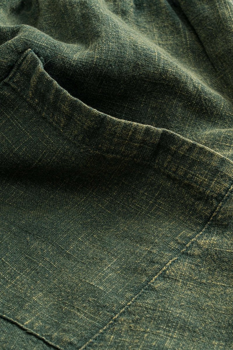 Ruched Pocket Wide Leg Barrel Trousers - MISMIMCWBT2502210079-GREEN-XS