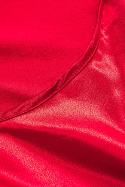 Satin Backless Slip Midi Dress - MISMIMCWDB2502060063-CHILI-S