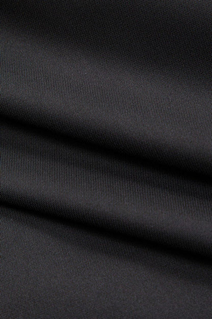 Satin Faux Leather Pocket Button Zipper Long Sleeve Mini Dress - MISMIMCWDC2412090055-BLACK-XS