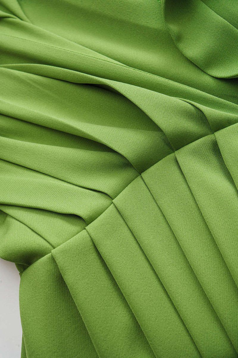 Sleeveless V - neck Jumpsuit - MISMIMCWUJ2503100014-GREEN-XS