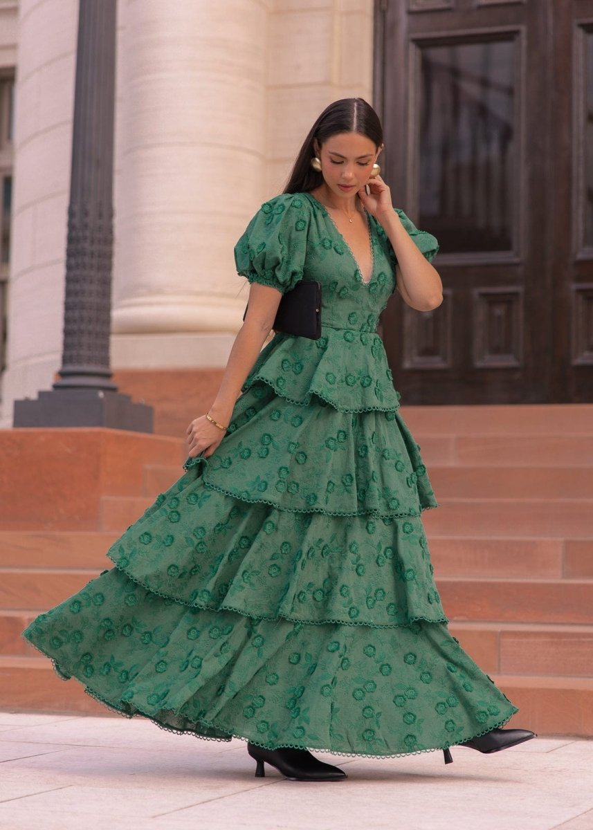 Sloane Dress - MISMIJK2488-W-GRN-XXS