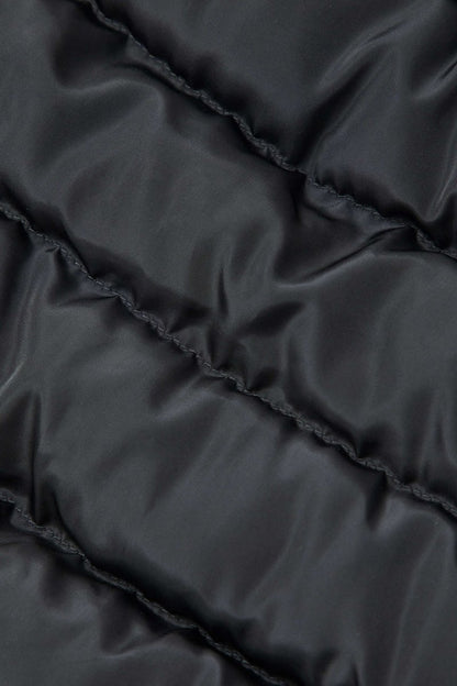 Solid Button Up Puffer Mini Skirt - MISMIMCWBK2309050036-BLACK-XS