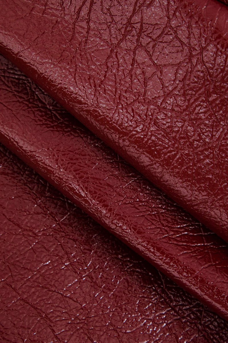 Solid Faux Leather Strap Mini Dress - MISMIMCWDC2408140027-BURGUNDY-XS