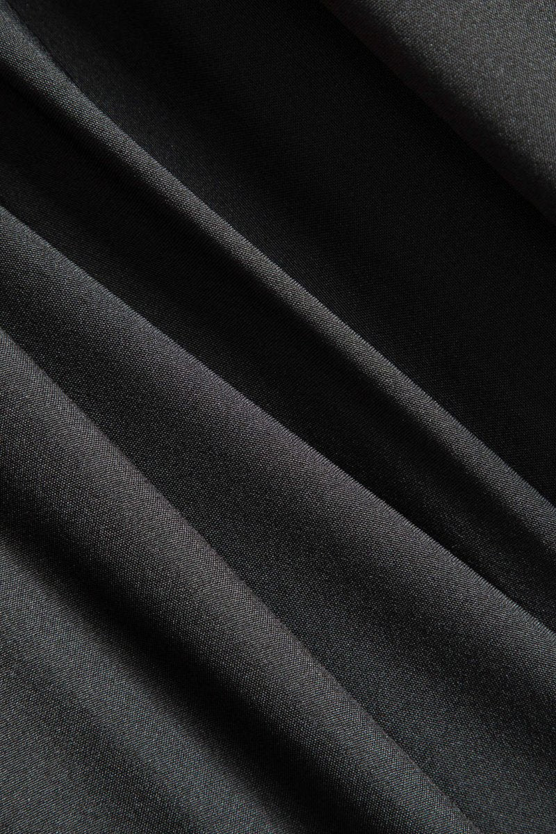 Solid Ruffle Ruched Twist Long Sleeve Mini Dress - MISMIMCWDC2408190103-BLACK-XS