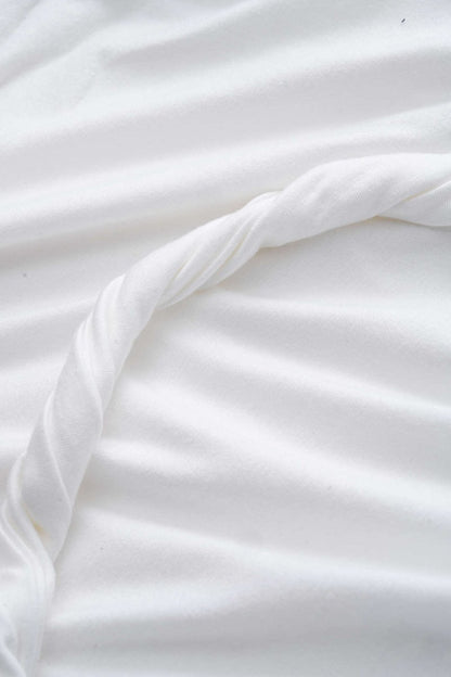 Solid Twist Round Neck T-Shirt - MISMIMCWTS2502140014-WHITE-XXS