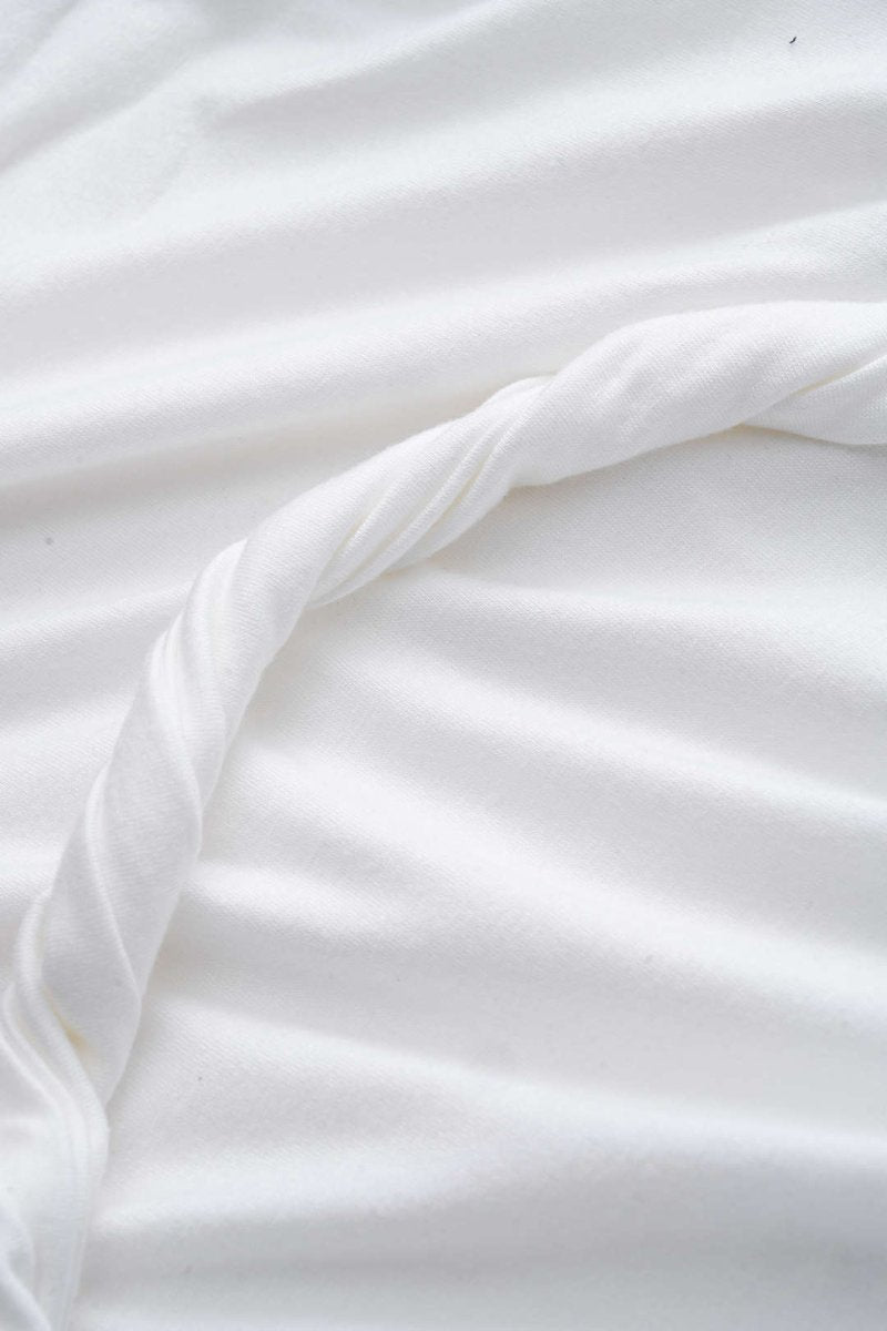 Solid Twist Round Neck T-Shirt - MISMIMCWTS2502140014-WHITE-XXS