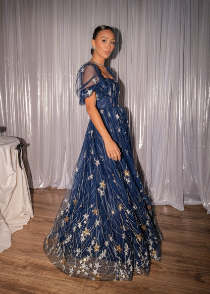 Starla Dress - MISMIJK2482-W-BLU-00