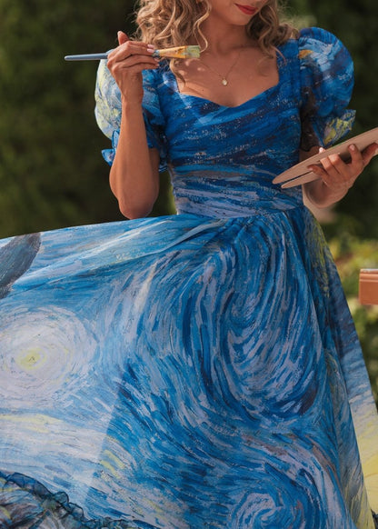 Starry Night Dress - MISMIJK2466-W-BLU-XXS