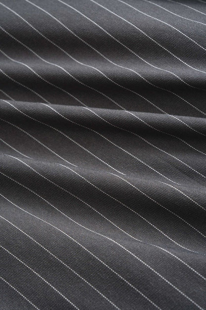 Stripes Print Button Long Sleeve Bodysuit - MISMIMCWTO2509190004-DARK GRAY-XS