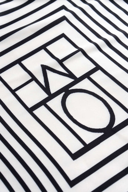 Stripes Print Satin Tie - Up Skirt - MISMIMCWBK2505300067-WHITE-XS