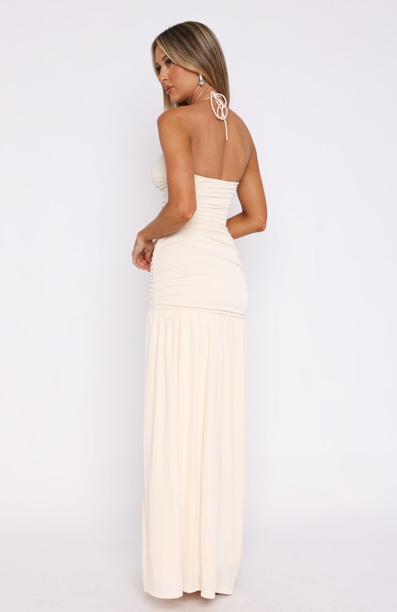 Sweet Skies Maxi Dress Cream - MISMIWFLOD201-1-XXS