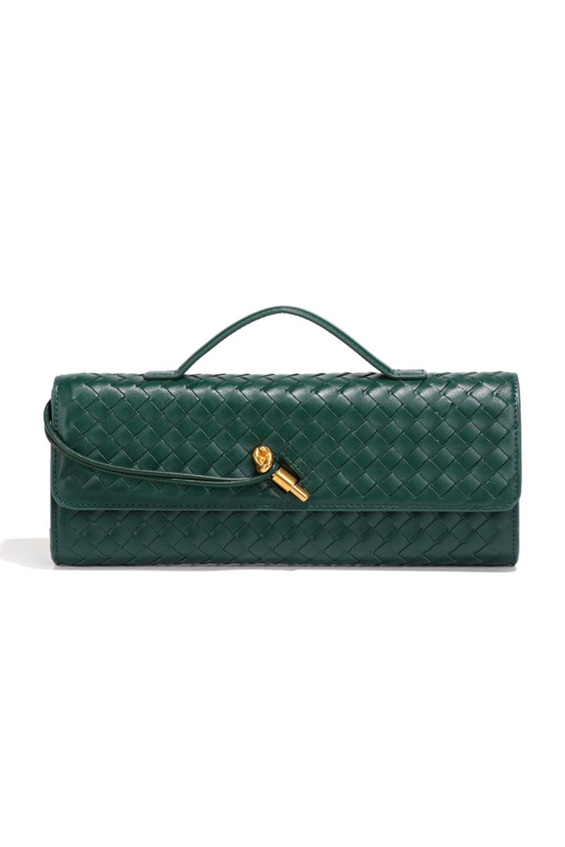 Textured Tote Bag - MISMIMCABH2501220049-DARK GREEN-F