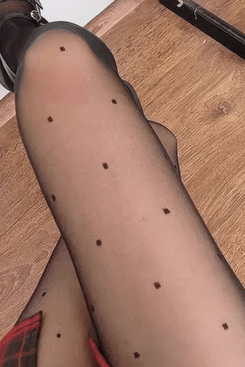 Thin Polka Dot Tights - MISMIMCAFW2411190043-BLACK-F
