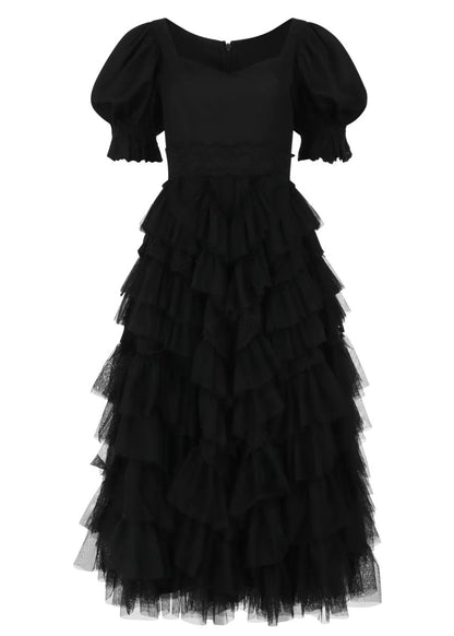 Thumbelina Dress Black - MISMIJK23045-W-BLK-XXS