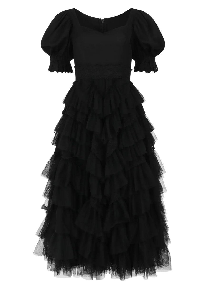 Thumbelina Dress Black - MISMIJK23045-W-BLK-XXS