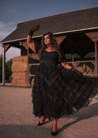 Thumbelina Dress Black - MISMIJK23045-W-BLK-XXS