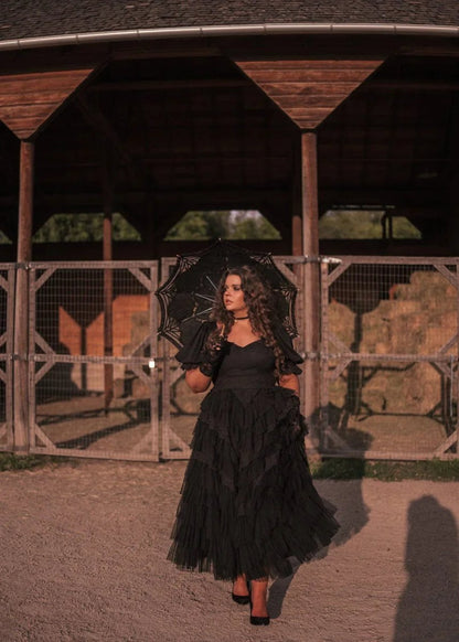 Thumbelina Dress Black - MISMIJK23045-W-BLK-XXS