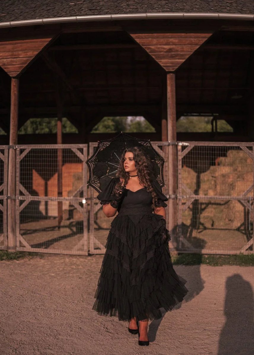 Thumbelina Dress Black - MISMIJK23045-W-BLK-XXS