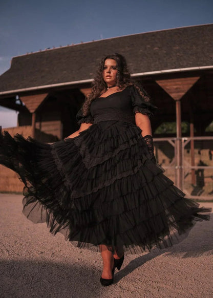 Thumbelina Dress Black - MISMIJK23045-W-BLK-XXS