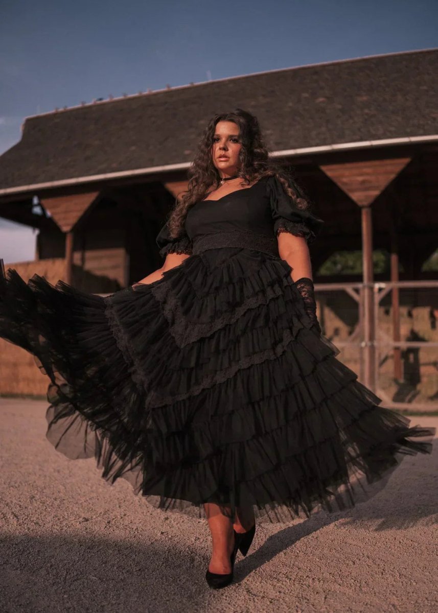 Thumbelina Dress Black - MISMIJK23045-W-BLK-XXS