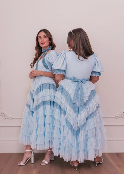 Thumbelina Dress Blue - MISMIJK23045-W-BLU-XXS